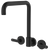Fienza Kaya Lever Taps Squareline Wall Set Matte Black Lead Free