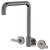Fienza Kaya Lever Taps Squareline Wall Set Gunmetal Lead Free