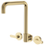 Fienza Kaya Lever Taps Squareline Wall Set Urban Brass Lead Free