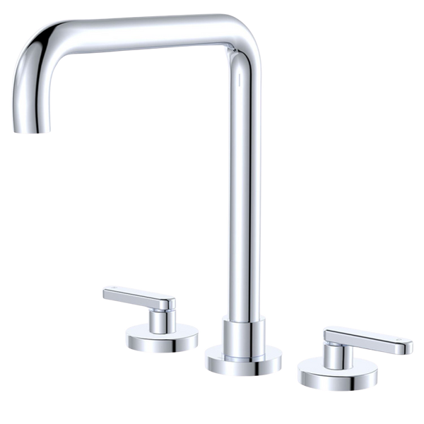 Fienza Kaya Lever Taps Squareline Hob Set Chrome Lead Free