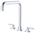 Fienza Kaya Lever Taps Squareline Hob Set Chrome Lead Free