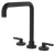 Fienza Kaya Lever Taps Squareline Hob Set Matte Black Lead Free