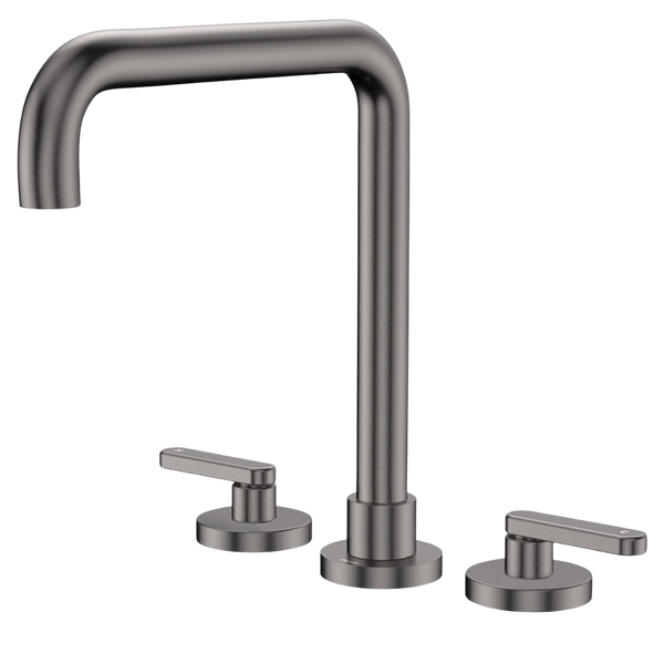 Fienza Kaya Lever Taps Squareline Hob Set Gunmetal Lead Free