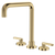 Fienza Kaya Lever Taps Squareline Hob Set Urban Brass Lead Free