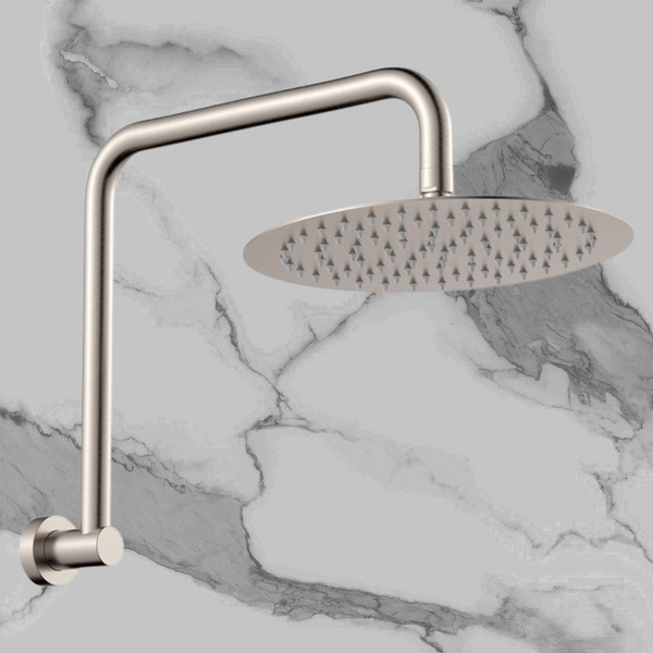 Fienza Kaya Gooseneck Shower Arm Set Brushed Nickel