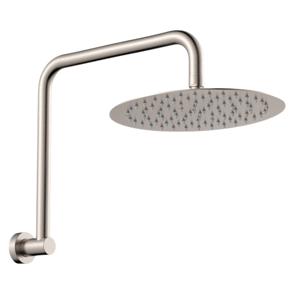 Fienza Kaya Gooseneck Shower Arm Set Brushed Nickel