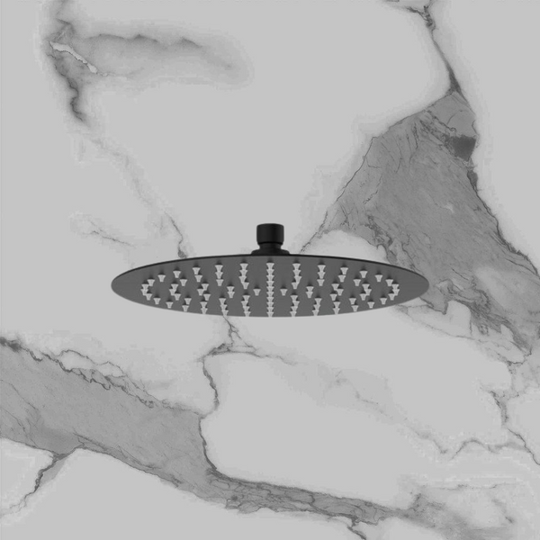 Fienza Kaya Shower Head 250mm Matte Black