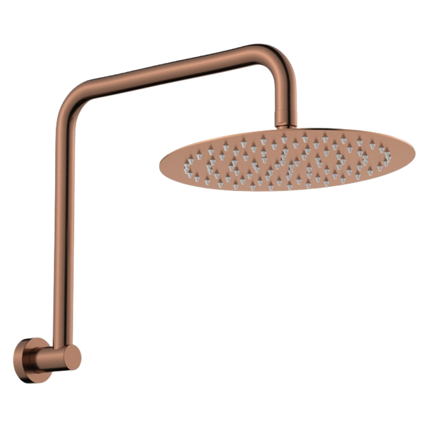 Fienza Kaya Gooseneck Shower Arm Set Brushed Copper