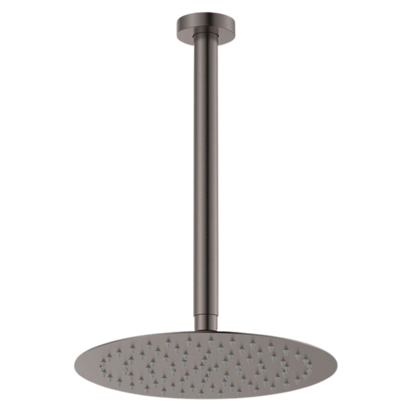 Fienza Kaya Ceiling Shower 250mm Head 350mm Drop Gunmetal