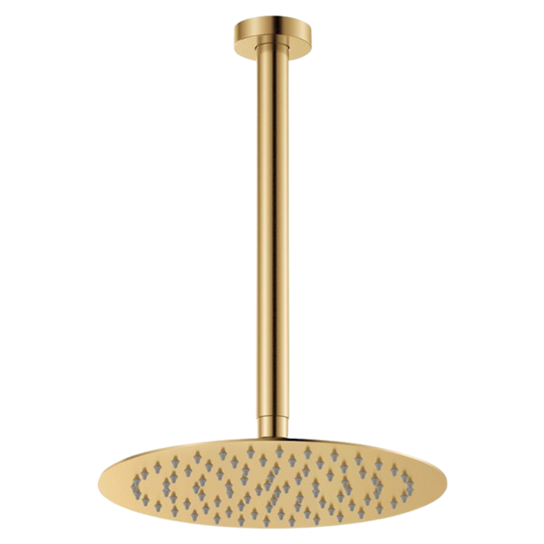 Fienza Kaya Ceiling Shower 250mm Head 350mm Drop Urban Brass