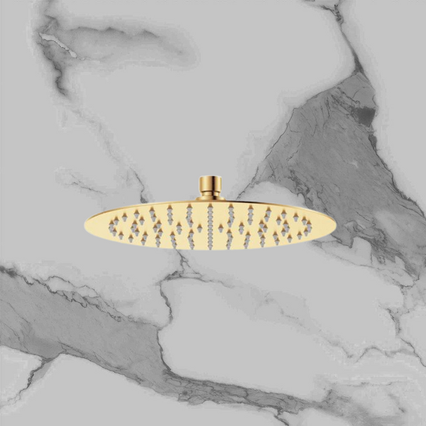 Fienza Kaya Shower Head 250mm Urban Brass