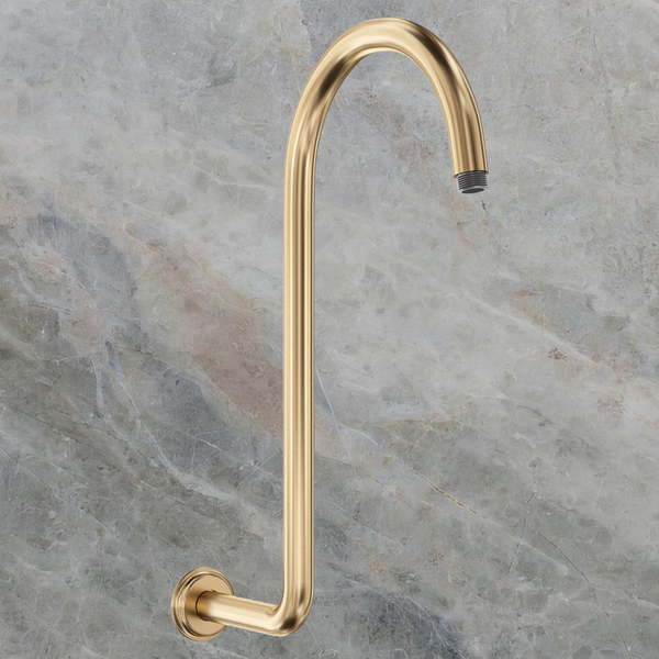 Fienza Classical Fixed Swan Neck Arm Urban Brass