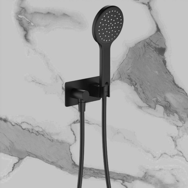 Fienza Kaya Hand Shower Rectangular Plate Matte Black