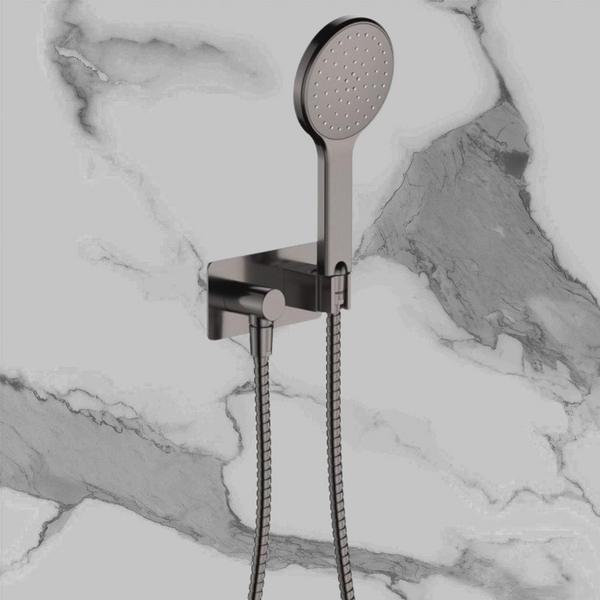 Fienza Kaya Hand Shower Rectangular Plate Gunmetal
