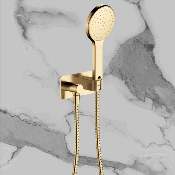 Fienza Kaya Hand Shower Rectangular Plate Urban Brass