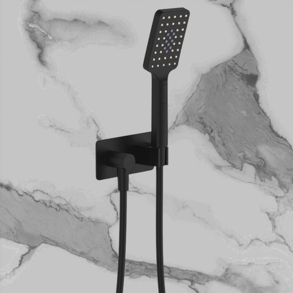 Fienza Tono Hand Shower Rectangular Plate Matte Black