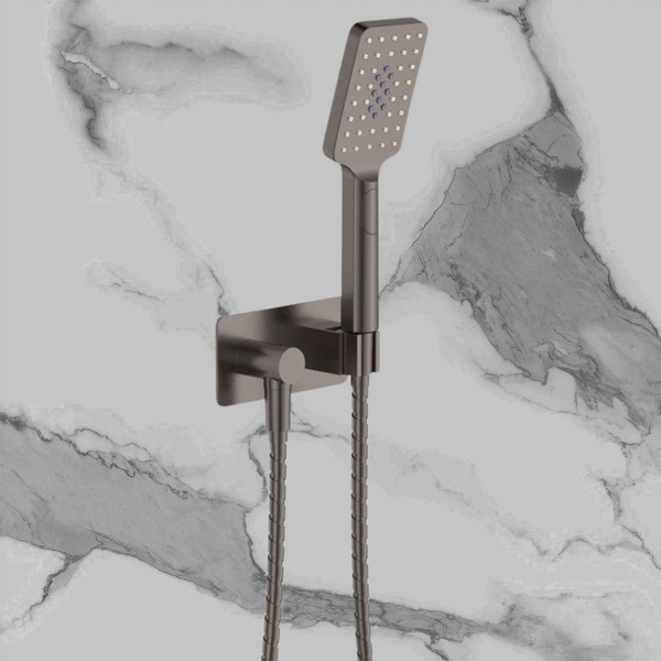 Fienza Tono Hand Shower Rectangular Plate Gunmetal
