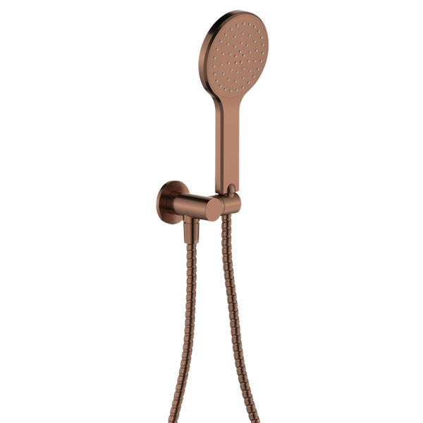 Fienza Kaya Hand Shower Round Plate Brushed Copper