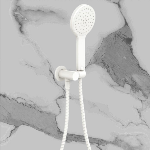 Fienza Kaya Hand Shower Round Plate Matte White