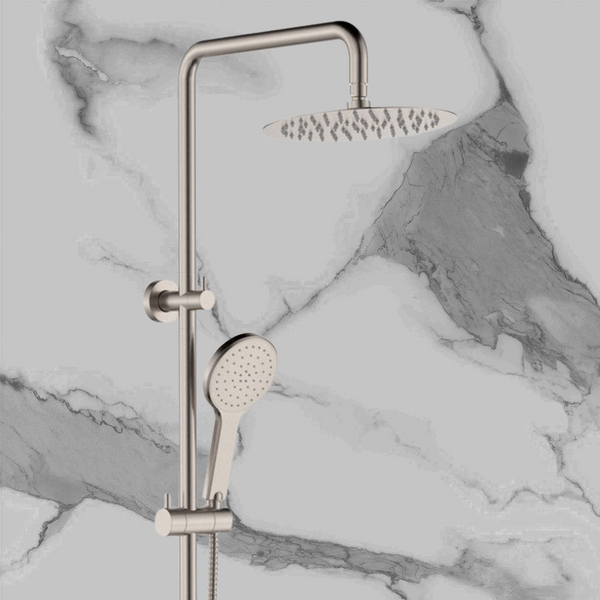 Fienza Kaya Twin Shower Brushed Nickel
