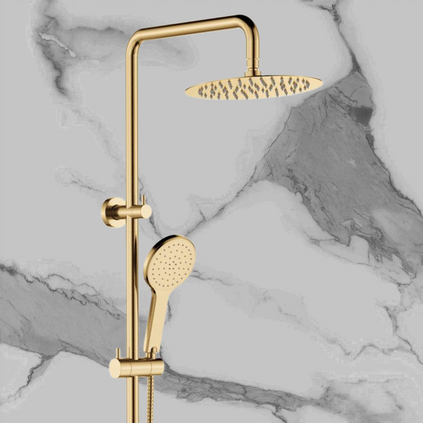 Fienza Kaya Twin Shower Urban Brass