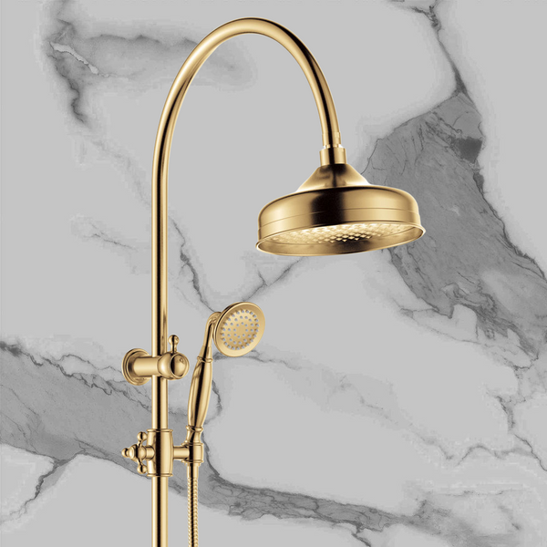 Fienza Lillian Twin Shower Urban Brass