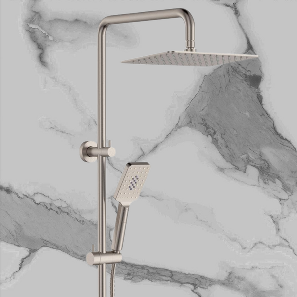 Fienza Tono Twin Shower Brushed Nickel