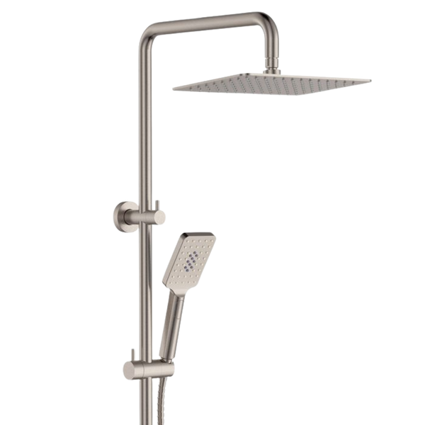 Fienza Tono Twin Shower Brushed Nickel