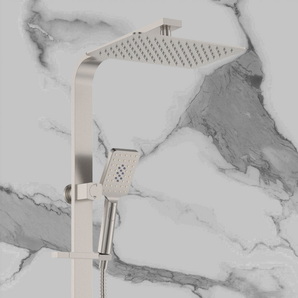Fienza Tono Deluxe Twin Shower Brushed Nickel