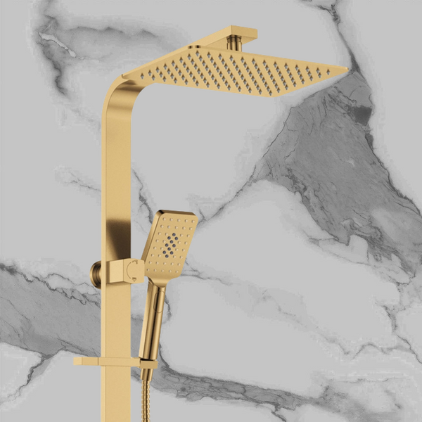 Fienza Tono Deluxe Twin Shower Urban Brass