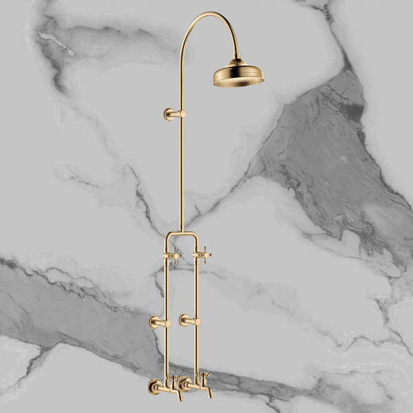 Fienza Lillian Exposed Rail Shower And Bath Set Urban Brass