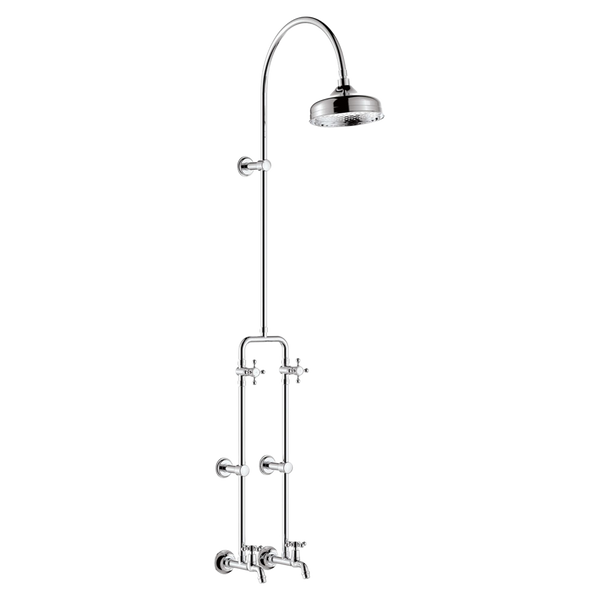 Fienza Lillian Exposed Rail Shower And Bath Set Chrome
