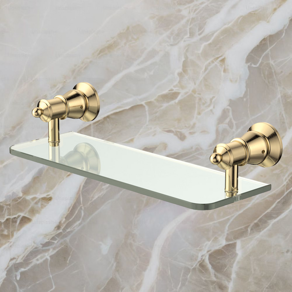 Fienza Lillian Glass Shelf Urban Brass