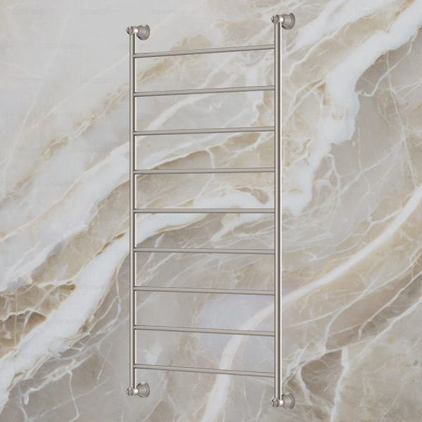 Fienza Lillian Heated Towel Rail 600 x 1200mm Brushed Nickel