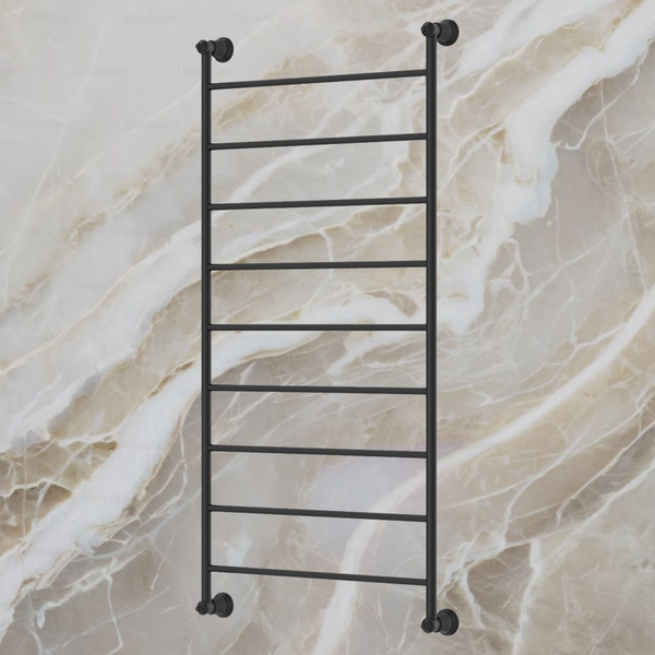 Fienza Lillian Heated Towel Rail 600 x 1200mm Matte Black