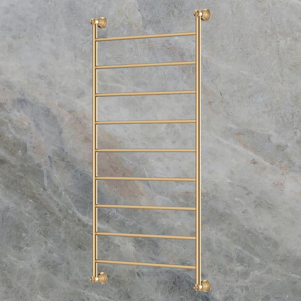 Fienza Lillian Heated Towel Rail 600 x 1200mm Urban Brass