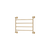 Fienza Lillian Heated Towel Rail 600 x 450mm Urban Brass
