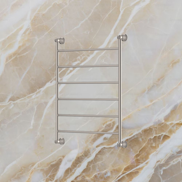 Fienza Lillian Heated Towel Rail 600 x 800mm Brushed Nickel
