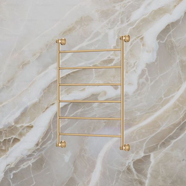 Fienza Lillian Heated Towel Rail 600 x 800mm Urban Brass