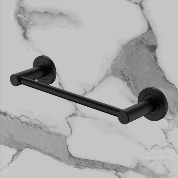 Fienza Kaya Single Towel Rail 300mm Matte Black