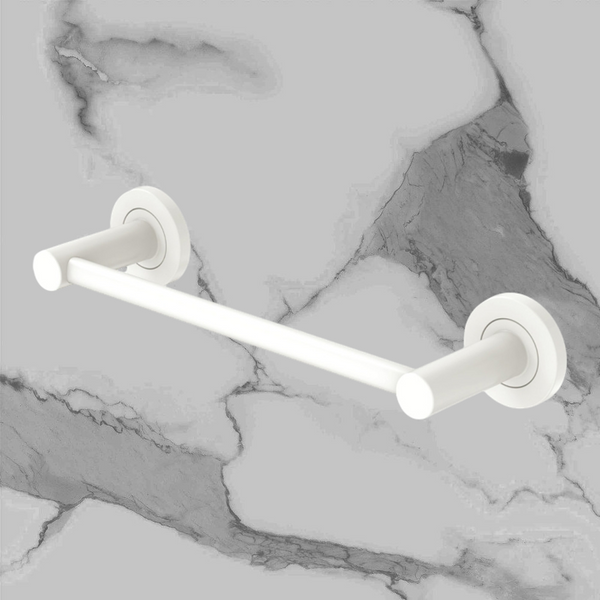 Fienza Kaya Single Towel Rail 300mm Matte White
