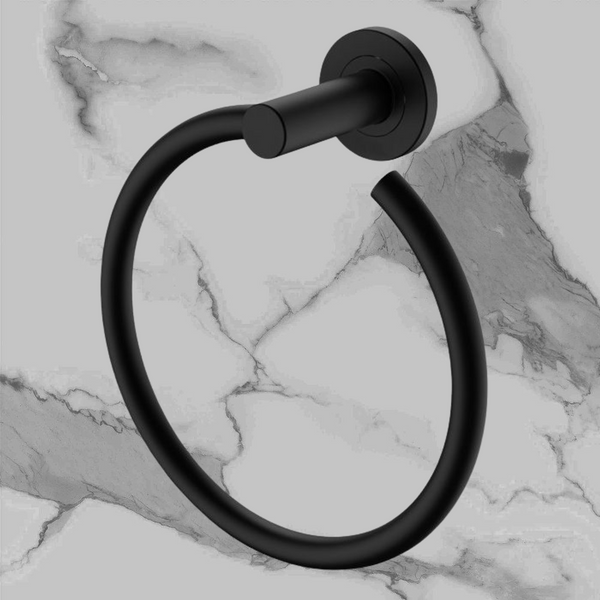 Fienza Kaya Hand Towel Ring Matte Black