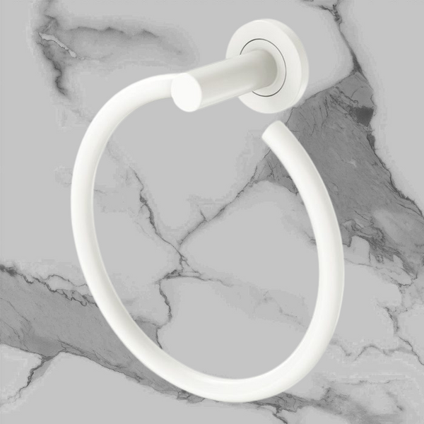 Fienza Kaya Hand Towel Ring Matte White