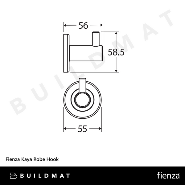 Fienza Kaya Robe Hook Matte White