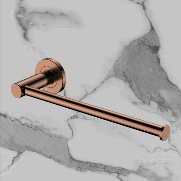 Fienza Kaya Hand Towel Rail / Toilet Roll Holder Brushed Copper