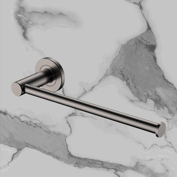 Fienza Kaya Hand Towel Rail / Toilet Roll Holder Gunmetal