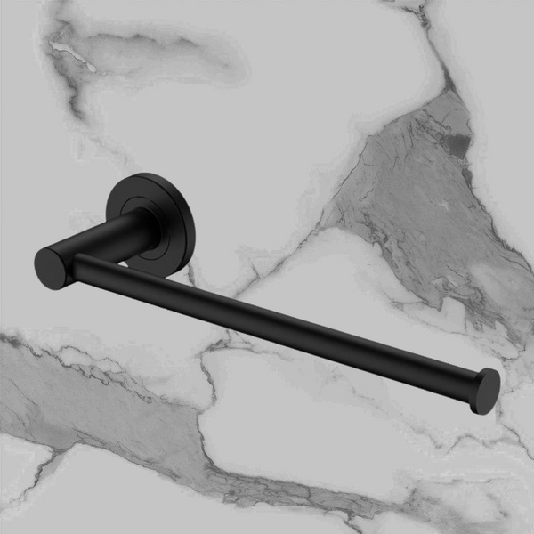 Fienza Kaya Hand Towel Rail / Toilet Roll Holder Matte Black