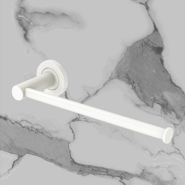 Fienza Kaya Hand Towel Rail / Toilet Roll Holder Matte White