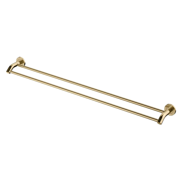 Fienza Kaya Double Towel Rail 900mm Urban Brass