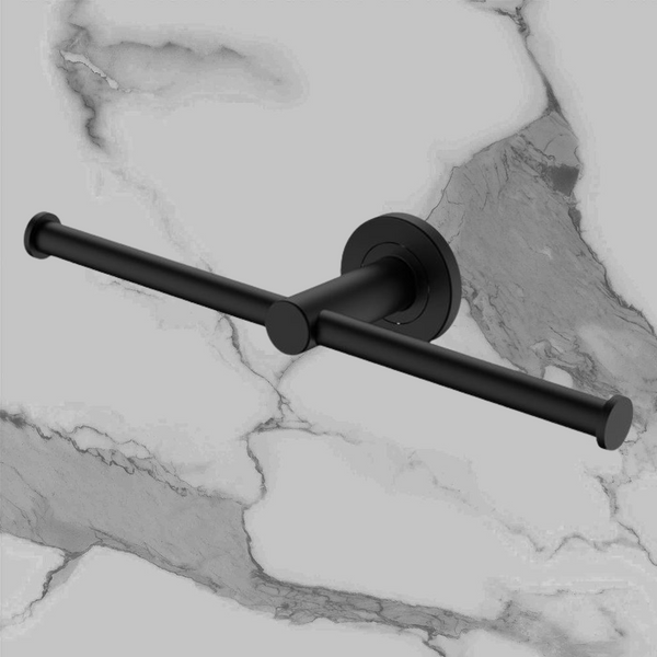 Fienza Kaya Double Toilet Roll Holder Matte Black
